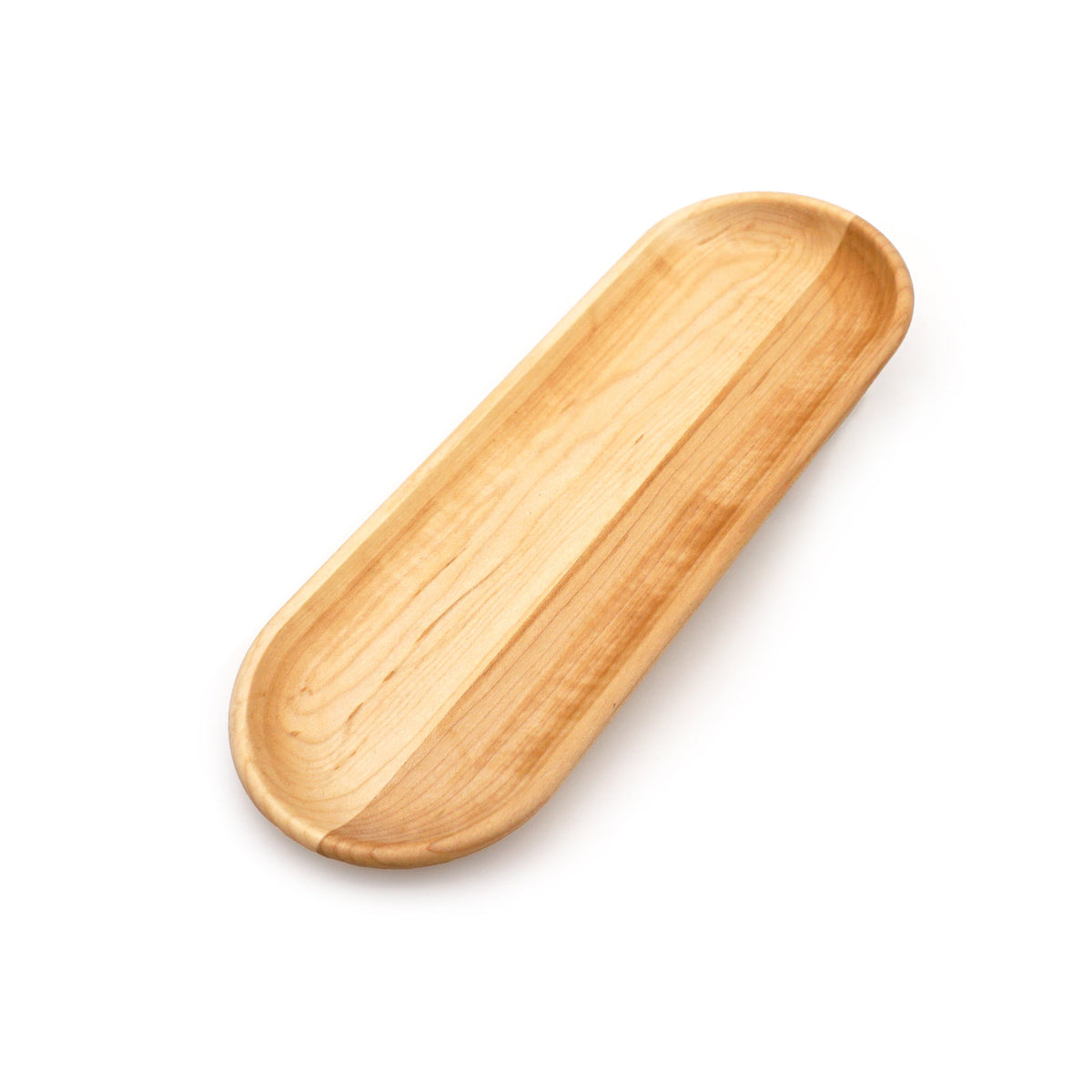 A maple oval serving tray, 11".