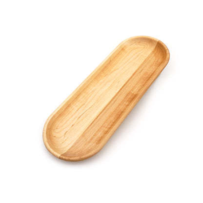 A maple oval serving tray, 11".