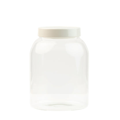 A glass container with a white melamine lid that fits the Nora Fleming minis. 