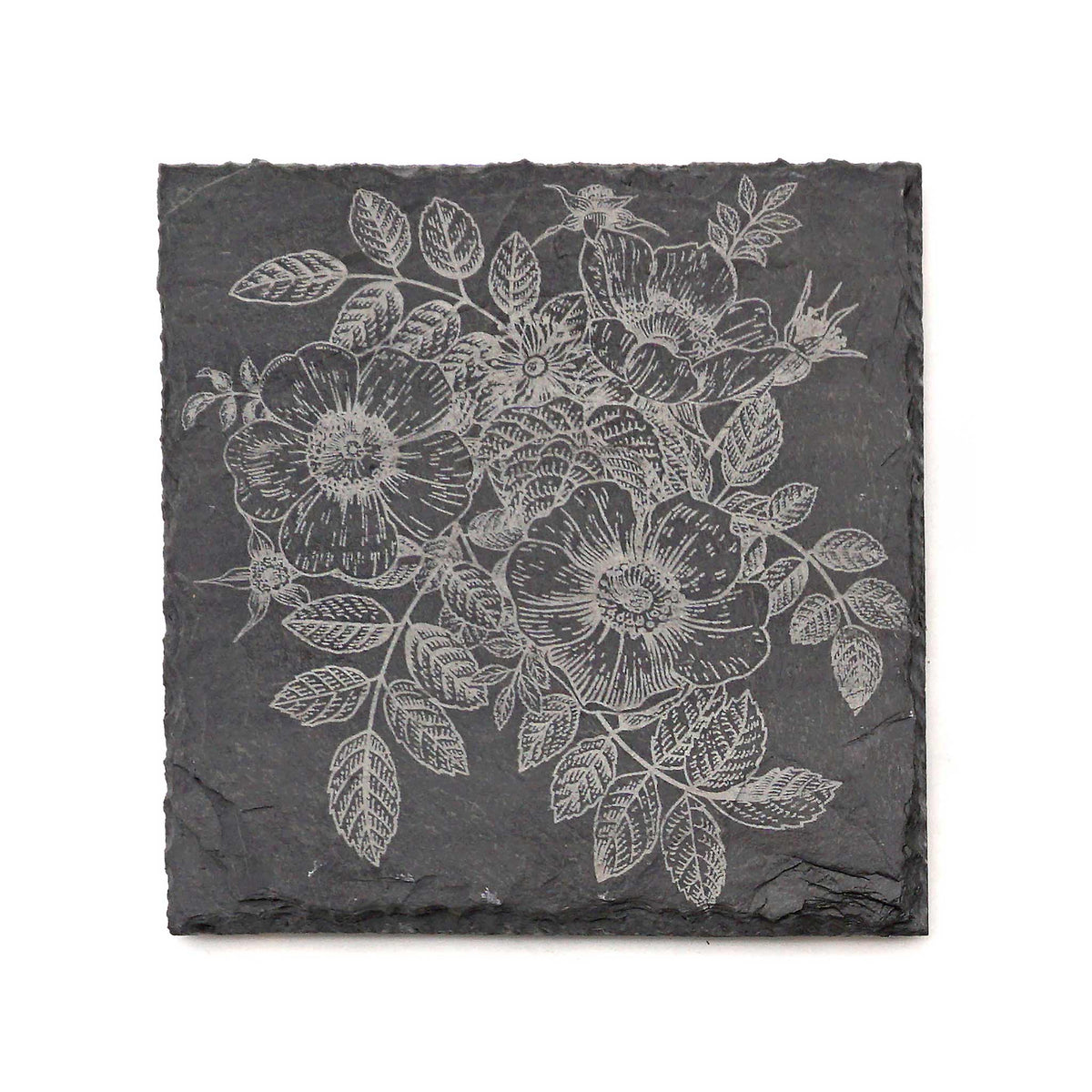 Slate Coasters-Wild Roses- Set of 4
