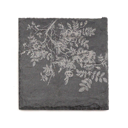 Slate Coasters-Wild Roses- Set of 4
